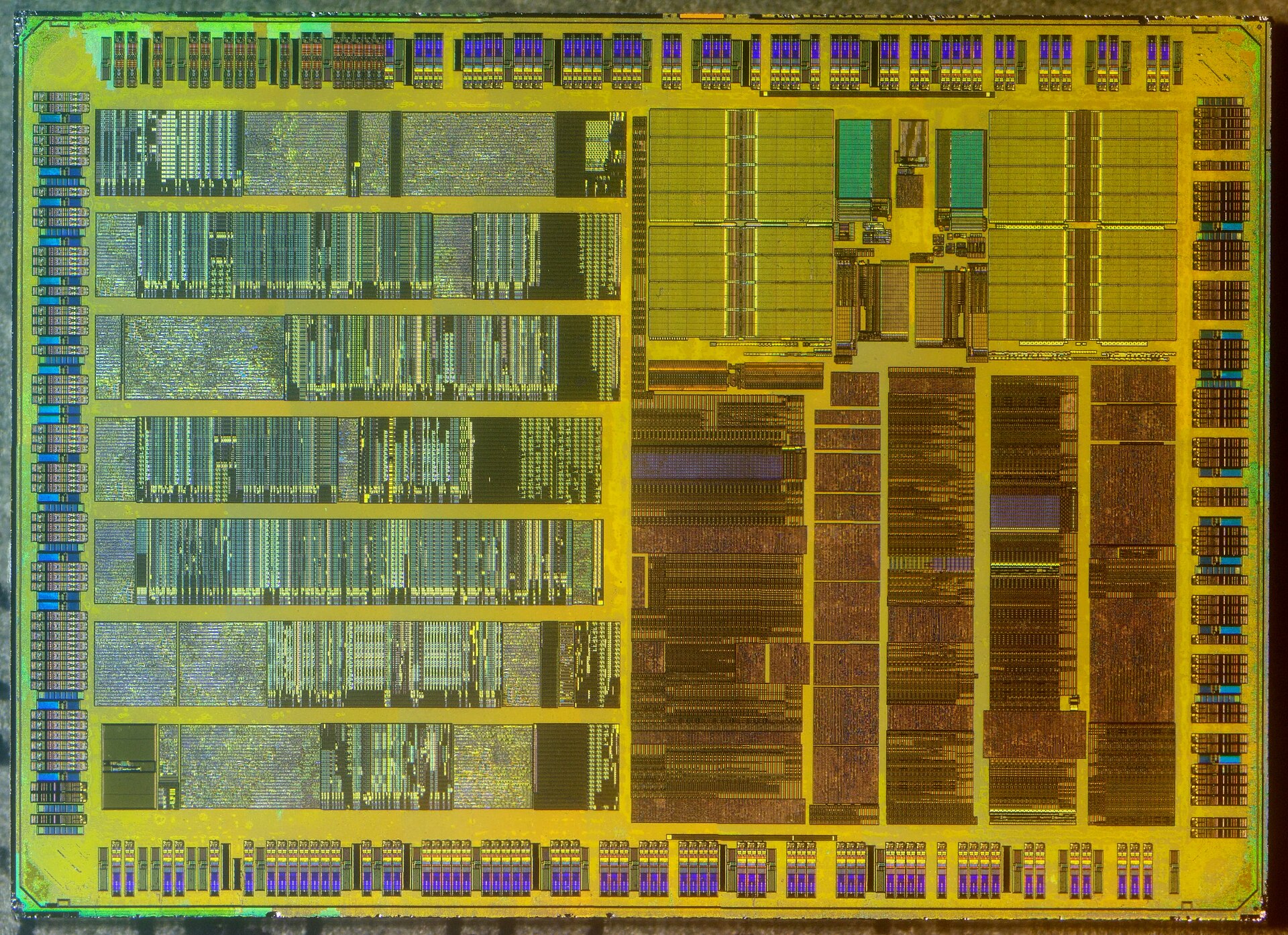 Magnified processor die